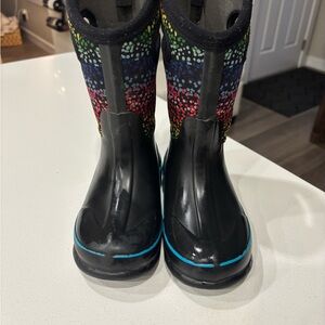 Bogs Kids Boots - Black with Multicolor Dots